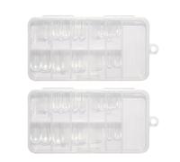 JHKNNK 100pcs Box Waterdrop Shape Nail Pieces Nail Art Supplies No-trace Manicure for DIY Extension