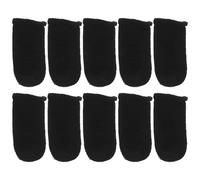 JHKNNK 10pcs Black Finger Sleeves for Mobile Gaming, Wear-resistant and Antisweat Cloth Material, Thin and Breathable Design for Gamers Playing Mobile Phone Games