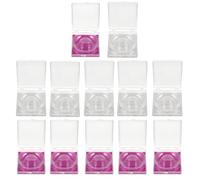 JHKNNK 12pcs False Eyelash Storage Box Plastic Eyelash Organizer with Silver Finish Simple Chic Design and Keep False Lashes in Place for Female Friends Makeup Storage