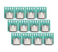 JHKNNK 12pcs USB Type-c Board with USB 3.1 Type C Male Female Plug Connector, Pcb Converter Board for Data Cable Transmission and Long-term Use, Suitable for DIY Electronics Projects