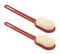 JHKNNK 2 Pcs Bathroom Brush Set with Long Handle and Soft Nylon Bristles, Plastic Sturdy Body Brush for Shower, Removes Excess Oil and Cleans Thoroughly, for Household Bathing