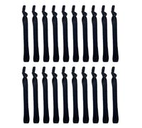 JHKNNK 20pcs Elastic Hair Ties for Men Black Adjustable Flexible Rubber Bands Simple Design Hair Accessories for Daily Wearing and Running