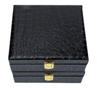 JHKNNK 2Pcs Portable Cigar Storage Box with Flip-Top Handheld Faux Case 17X15X6.5Cm Reusable Wear-Resistant Travel Cigar Container Holder