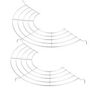 JHKNNK 2pcs Semi-Circular Stainless Steel Baking Racks Cooling Reusable Fryer Oil Strainer Easy to Maintain Kitchen Supply Home Baking Accessories