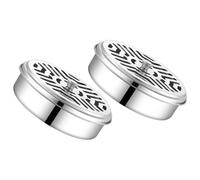 JHKNNK 2pcs Stainless Steel Mosquito Coil Holder with Slide Lid, Wear Resistant Incense Burning Case with Stable Nail Rack for Outdoor and Indoor Use