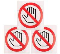JHKNNK 3pcs Do Not Use Hand Warning Sign Stickers for Equipment Self-adhesive Vinyl Not Touch Warning Labels with Obvious Sturdy and Fade Resistant for Warehouse and Many Other Scenes