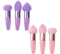 JHKNNK 3pcs Makeup Sponge Pens with Stable Handle for Travel Use, Ultra Soft Latex Mushroom Head Face Powder Sponges, Compact Beauty Makeup Tools for Assorted style