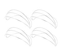 JHKNNK 4pcs Silver Iron Headband Crown Frame Four-layer Structure for Hanfu Headdress Making and Daily Wear, Versatile Usage Intricate Craftsmanship in Classical Elegant Design