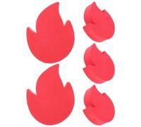 JHKNNK 5pcs Flame Shaped Car Antenna Toppers for Vehicle Exterior Decoration, Red Eva Material with High Visibility and No Signal Disruption, Suitable for Cars, Trucks and Suvs