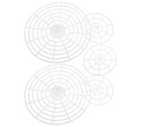 JHKNNK 5Pcs Pickle Pressing Weights Set for Vegetable Fermenting Jars, Plastic Fermentation Plates with 2 Medium (15Cm) and 3 Small (7.9Cm) Press Nets, Kitchen Pickle Jar Press Tool for