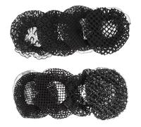 JHKNNK 8pcs Black Lightweight Hair Nets for Holding Hair Buns Elastic Band Design Gauze Fabric Comfortable for Occasion Style
