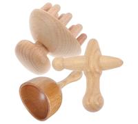 JHKNNK Body Massager Wooden Tools Set Featuring Head Massager and Small Massage Cup for Home Spa and Muscle Relaxation