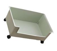 JHKNNK Bookcase on Wheels Mobile Bookshelf, Plastic Book Storage Bin with Wheel for Bedroom under Desk Storage and Study Area