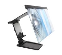 JHKNNK Cell Phone Screen Magnifier with Portable Foldable Stand and Eye Protection for Office Movies Gaming and Video Calls Compatible with Smartphones Black