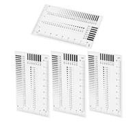 JHKNNK Crack Measurement Ruler 4Pcs Plastic Set for Spot Appearance Analysis and Line Width Defect Inspection