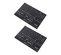 JHKNNK Desktop and Laptop Keyboard Stickers 2 Sheets Full English Layout Protective Decals Scratch Resistance for Notebook Use