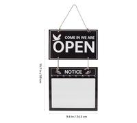 JHKNNK Double Sided Business Hours Sign Hanging Store Accessory with Vibrant Colors and Highly Visible Design, Black Glass and Plastic Material for Pub and Nail Salons