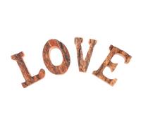 JHKNNK English Letters Display Love Chunky Wooden Letter Set for Rustic Home Decoration on Entryway Shelf or Wedding Party