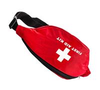 JHKNNK First Aid Bum Bag Waterproof Red Nylon with Multi-Pocket Design for Keeping Items Dry and Safe Around Water on the Beach