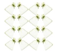 JHKNNK Fruit Netting Bags 50Pcs 15X20Cm Organza Mesh Reusable Drawstring Bags for Lemons Grapes Vegetable Garden Protection