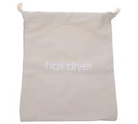 JHKNNK Hair Dryer Organizer Drawstring Bag Light Grey Canvas 13X11.8 Inch for Home and Hotel Use