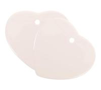 JHKNNK Heart Ceramic Tags 2Pcs DIY Ready to Paint Blank Pendants for Valentines Day Crafting and Home Hanging Decor