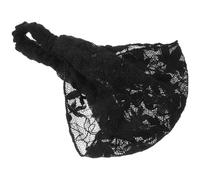 JHKNNK Leaf Hollow Pattern Black Turban Headband for Women, Wide Elastic Silk Hair Scarf Wrap, Non-Slip Hair Accessory Suitable for Outdoor and Daily Wear