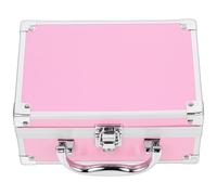 JHKNNK Makeup Carrying Case Aluminum Alloy Small Pink Portable Storage Box for Nail Supplies and Makeup Artists