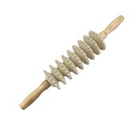 JHKNNK Manual Wooden Roller Massager for Back and Neck Relief, Pp Material with Nine Rollers to Fatigue, for Home Use by The Aged and Fitness Enthusiasts