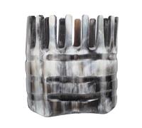 JHKNNK Natural Horn Hair Scalp Massager Comb with Smooth Teeth for Comfortable Massage Experience, Synthetic Material, Beige, for Relaxing Head Massage and Scalp Stimulation