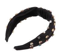 JHKNNK Pearl Knotted Headband Vintage Elegant Hair Hoop with Plastic Cloth Material Fits for Engagement Prom Shower Accessories for Women