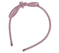 JHKNNK Pink Rhinestone Headband Bow Hair Band Sturdy Not Easily Break Or Deform Feminine Elegance Stylish Hair Accessory for Homecomings and Birthdays