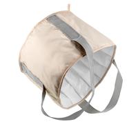 JHKNNK Portable Folding Foot Soaking Basin with Aluminum Insulation Thickened Travel Foot Bath Water Bag Small Beige for Travel and Home Use