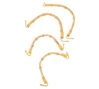 JHKNNK Rattan and Bamboo Teapot Handle Replacement 4Pcs U-Shape for Ceramic Kettles, Mixed 20Cm 25Cm Handles, DIY Repair Parts for Stovetop Tea Pot Supplies