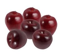 JHKNNK Red Delicious Fake Fruit 6Pcs Foam Apples Model Lightweight Simulation for Christmas Decoration and Tabletop Layout Scene