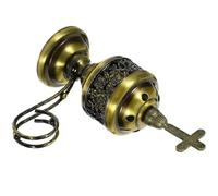 JHKNNK Retro Metal Incense Burner Holder with Stable Placement and Comfortable Hand Feeling, for Reading at Home Or Bedroom, Decorative Censer Ornament for Living Room