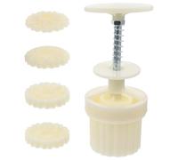 JHKNNK Reusable Moon Cake Mold Set with Flower Design, Smooth Surface Abs and Iron Material, for DIY Baking Cookies and Moon Cakes, for Mid-Autumn Festival Celebrations