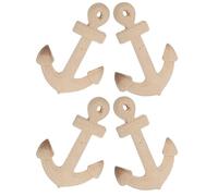 JHKNNK Rustic Wooden Anchor Wall Hanging 4Pcs Set, 18Cm Nautical Decor for Beach House and Coastal Wall Art Decoration
