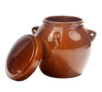 JHKNNK Sealed Ceramic Pickle Jar Lid for Traditional Fermentation and Pickled Vegetables Storage Big Capacity Kitchen Canister Suitable for Pantry