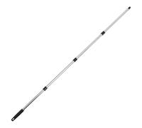 JHKNNK Stainless Steel Mop Handle 4-Section Telescopic Extendable Pole with Threaded Head Black for Household and Commercial Floor Cleaning Tool
