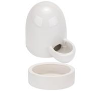 JHKNNK Sturdy Ceramic Chicken Water Feeder and Food Bowl, Two-Piece Poultry Feeder Set for Quail, Chick, Parrot, and Pigeon Farming