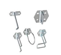 JHKNNK Tool Hanger Pegboard Hook Set for Wrenches and Power Tools | Silver Iron Steel with Plastic Parts, Peg Board Accessory for Sheds, Retail Display Hook Hanging Organizer