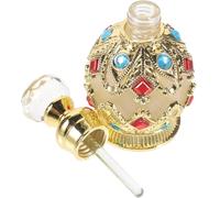 JHKNNK Travel Perfume Bottle 15Ml Glass Refillable Fragrance Container Portable Atomizer with Gold Round Cap Suitable for Essential Oils and-The-Go Use