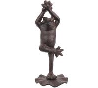 JHKNNK Vintage Iron Frog Statue for Home Decoration and Garden Use, Small and Compact Desktop Decor Ornament with Lovely Craft Design