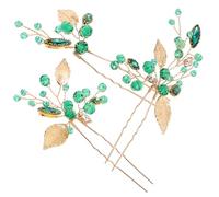 JHKNNK Wedding Hair Accessories Lightweight Fine Workmanship and 3pcs Crystal Hair Pins Polished Alloy Material for Bride and Bridesmaid for Engagement and Evening Parties