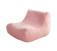 JHLD Lazy Floor Sofa Cover, Plush Fireside Chair Cover Washable Stretch Armless Floor Sofa Couch Cover For Living Room-pink-1 seater