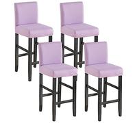 JHLD Stretch Bar Stool Covers, Soft Barstool Slipcover Elastic Spandex Furniture Chair Seat Cover With Elastic Bottom Dining Chair Covers Machine Washable For Living Room-Light purple-set of 4