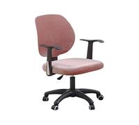 JHLD Velvet Office Chair Covers 2 Piece, Rotating Chair Slipcovers Stretch Computer Office Chair Covers soft Desk Chair Covers For Rotating Chair -pink A-Small