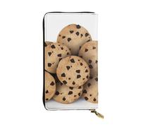 JHLMN Black and Halloween Ghost Women's Wallets Ladies Credit Card Holder Slim Thin Leather Clutch Cell Phone Handbag for Women, Food Chip Biscuits, One Size, Classic
