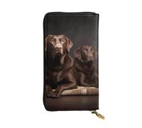 JHLMN Black and Halloween Ghost Women's Wallets Ladies Credit Card Holder Slim Thin Leather Clutch Cell Phone Handbag for Women, Brown Labrador Retriever, One Size, Classic